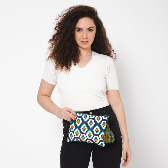 Geometric Pentagon Pouch