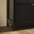 thumbnail image 4 of Walker Edison Transitional Wide Reeded Bookshelf with Drawers, Black, 4 of 19