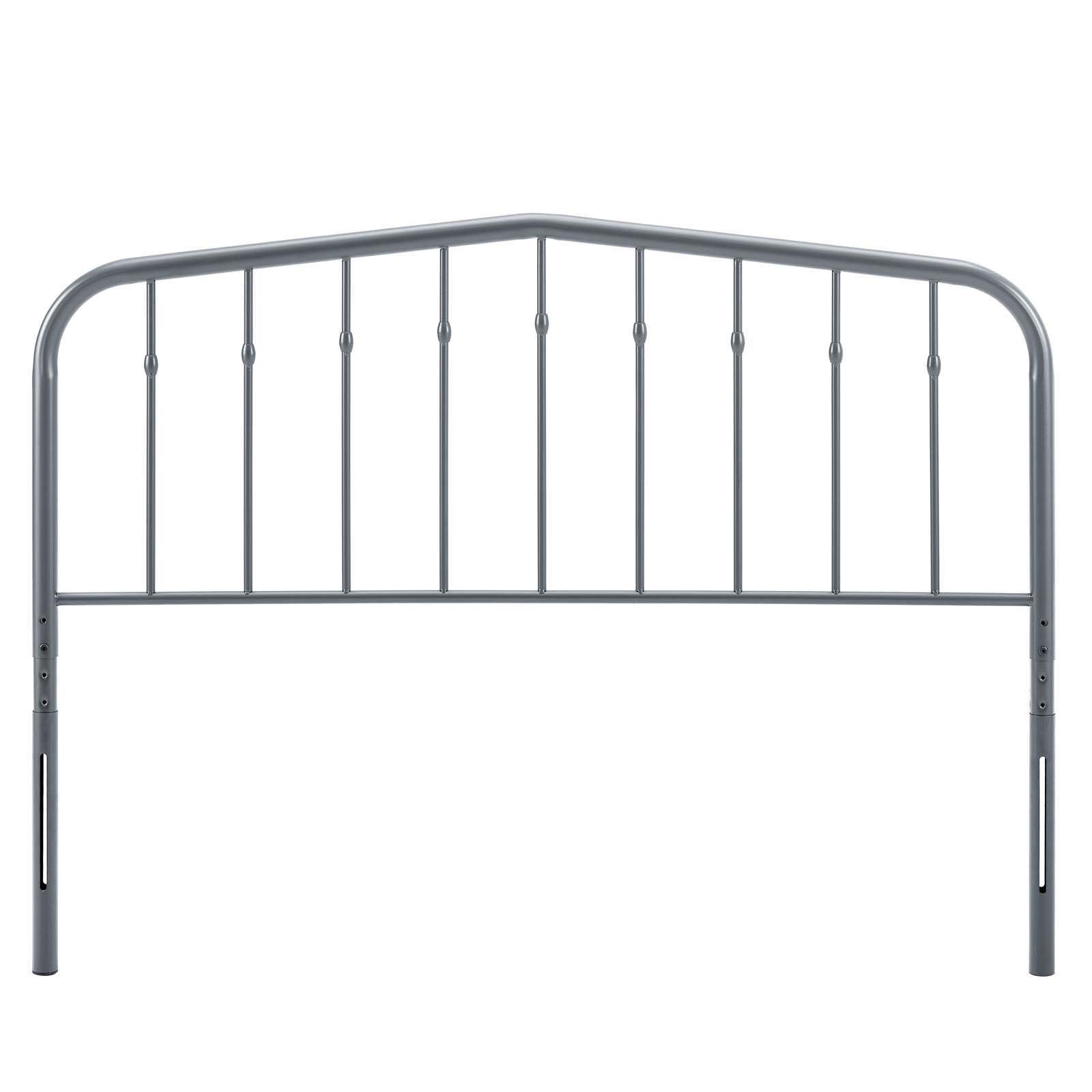 Headboard, Queen Size, Metal, Grey Gray, Modern Contemporary Urban Design, Bedroom Master Guest Suite