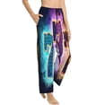 thumbnail image 2 of Disketp 777 Print Women'S Comfy Pajama Pants Casual Drawstring Palazzo Lounge Wide Leg Pants, 2 of 9