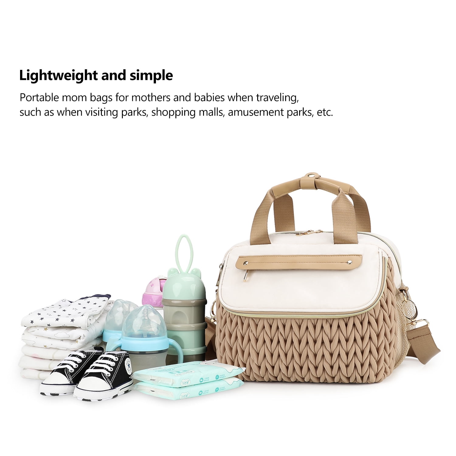 Sunyuer Diaper Bag Tote, Quilted Multifunction Waterproof Hospital Bag for Labor Delivery, Travel Large Capacity Diaper Tote