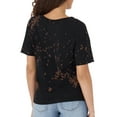 thumbnail image 3 of Rock & Republic Womens Oversized V Neck Short Sleeve Bleached Tee, 3 of 4