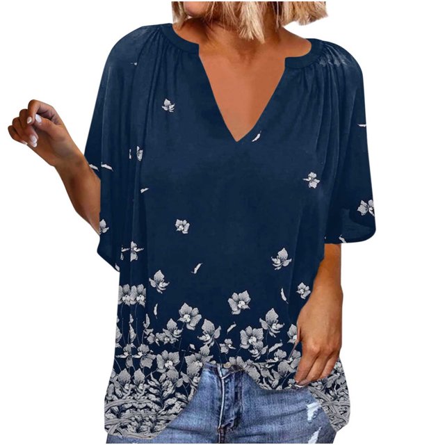 Blusa de manga tres cuartos con parte superior de un solo hombro para mujer Pompotops hkajfhjk474023