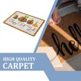 thumbnail image 3 of Polyester Door Mat Portable Rectangular Adorable Cartoon Knitted Washable Lightweight Durable Halloween Thanksgiving Replacement Home Office Bedroom Doormat, 3 of 9