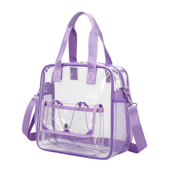 Clear Bags Stadium Approved Clear Tote Bag with Zipper Closure Crossbody Shoulder Bag with Adjustable Strap