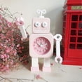 thumbnail image 2 of 2026 Novelty clock student desk robot alarm clock bedside desk Pink, 2 of 3