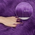 thumbnail image 4 of Unique Bargains Soft Faux Sheepskin Fur Solid Plush Area Rug Carpet Pad for Bedroom Floor Mats Rectangle, 4 of 8