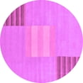 thumbnail image 1 of Ahgly Company Indoor Round Abstract Purple Modern Area Rugs, 5' Round, 1 of 4