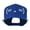 Royal, variant on Sleeping Text Emoticon Embroidered Snapback Cap - Navy OSFM