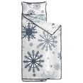 thumbnail image 2 of Blue Christmas Snowflake Pattern Toddler Nap Mats for Kids Preschool,60"x20" Sleeping Mat Bag or Kids,Toddler Sleeping Bag,Toddler Nap Mat or Daycare, 2 of 6
