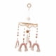 thumbnail image 2 of Móvil para cuna de bebé, móvil de madera con sonajero para recién nacidos, juguete colgante con campana para la cama, arcoíris rosa, 2 of 9