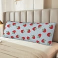 thumbnail image 5 of Disketp Hand Drawn Strawberry Print Body Pillow Cover - Super Soft 20x54 Body Pillow Case,Long Side Hidden Zipper (without pillow core), 5 of 6