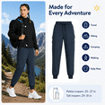 thumbnail image 6 of YAPPO Women's Cargo Jogger Pants Lightweight Quick Dry Hiking Pants with 5 Pockets, Water Resistant UPF 50+ Travel Athletic Pants, 6 of 7