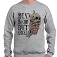 thumbnail image 2 of Dead Inside but Spiced Sweatshirt Unisex 2X-Large Grey, 2 of 5