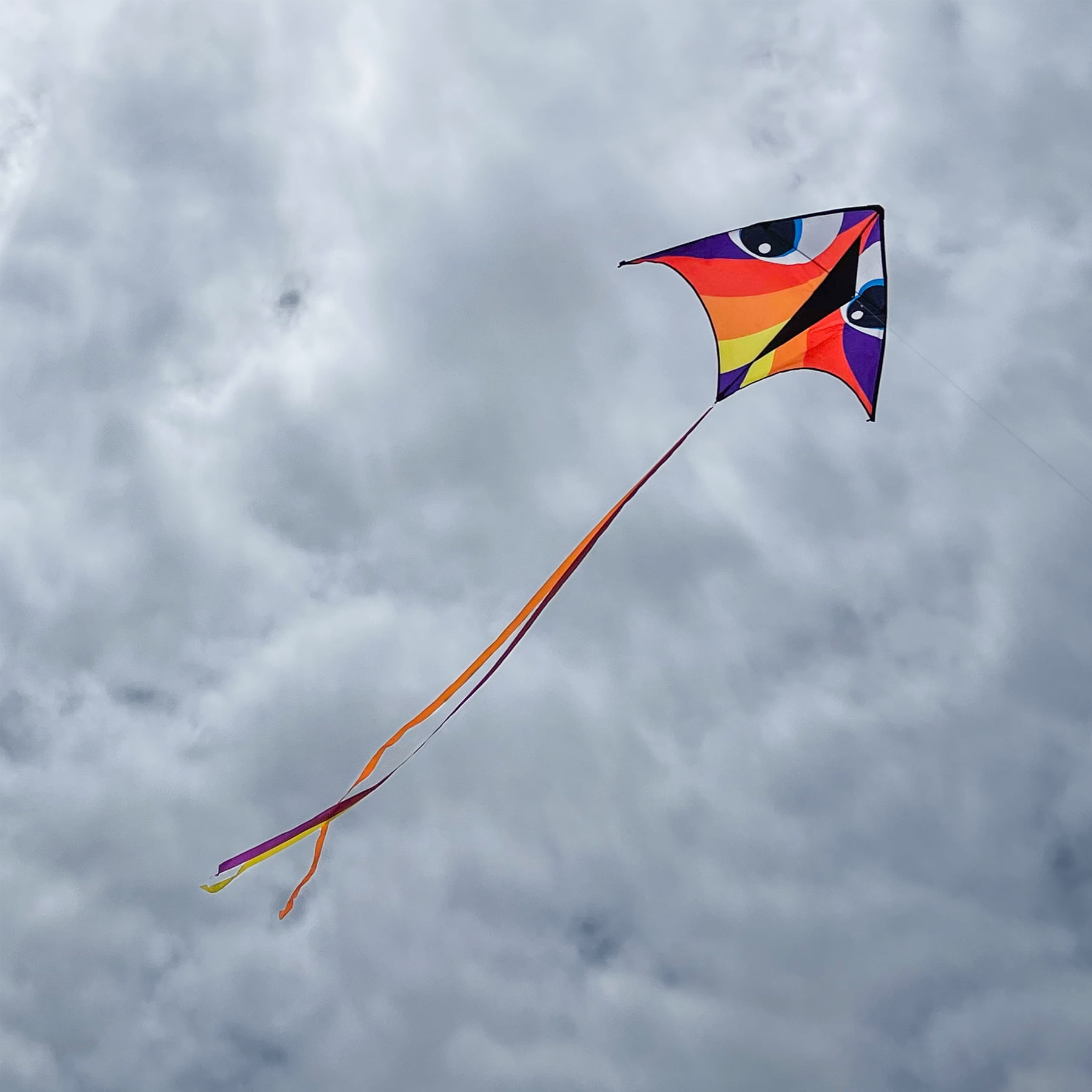 In the Breeze 3341 — Manu Red 72" Delta Kite — Colorful and Large, Easy Flying Single Line Kite for All Ages