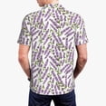 thumbnail image 4 of Daiia Lavender Flowers Pattern Men’s Polo Shirts,Solid Deck Shirt,Classic Fit, Breathable Cotton Polo for Casual and Sport Wear-4X-Large, 4 of 9