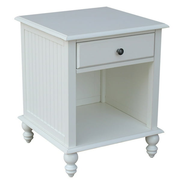 International Concepts Beach White Cottage End Table