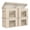 Beige-17''-4 Pack, variant on Fabric Foldable Storbwith Lids Collapsible Boxes Organization Baskets For Home Closet Playroom 14''x10''x8.3'' (gray 4-pack)
