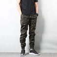thumbnail image 3 of Pantalones cargo de camuflaje azul marino para hombre, pantalones casuales, pantalones holgados Y2k, nuevos en ropa técnica, pantalones largos elásticos de estilo coreano para trabajo, 3 of 4