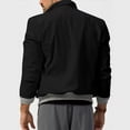 thumbnail image 6 of Maoxin Mens Jackets Men's British Solid Color Plus 350g Corduroy Long Sleeved Fashionable Jacket Workwear Stand Up Collar Jacket Jacket Black XL, 6 of 7