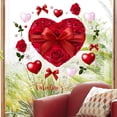 thumbnail image 6 of VBXOAE Watercolor Stripe Heart Window Clings,Double-Sided Valentine's Day Decals,Romantic Home Office School Decor,12x12in,Easy Apply & Reusable,1pc Pack, 6 of 6