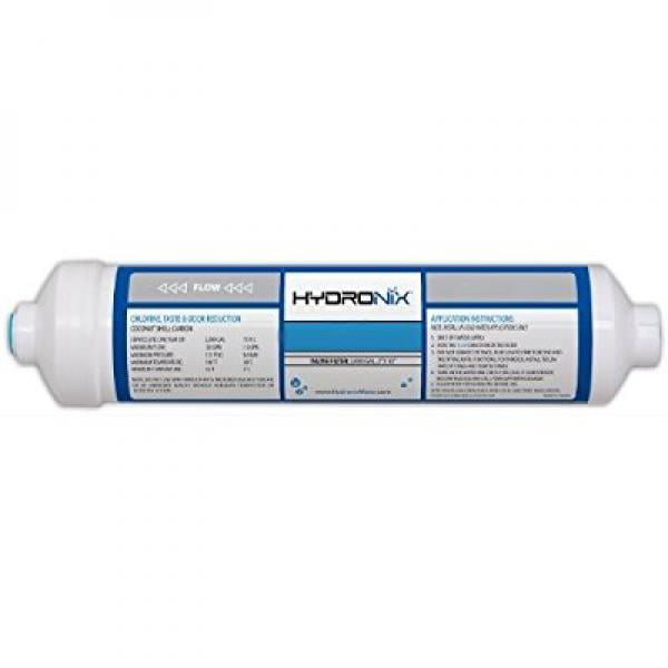 Hydronix ICF-2512 Inline Coconut Filter 2.5 OD X 12 Length 3500 Gal 1/4 FNPT 