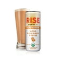 thumbnail image 2 of RISE Brewing Co. Salted Caramel Oat Milk Nitro Cold Brew Latte, Organic, 7 fl oz Cans (12 Pack), 2 of 8