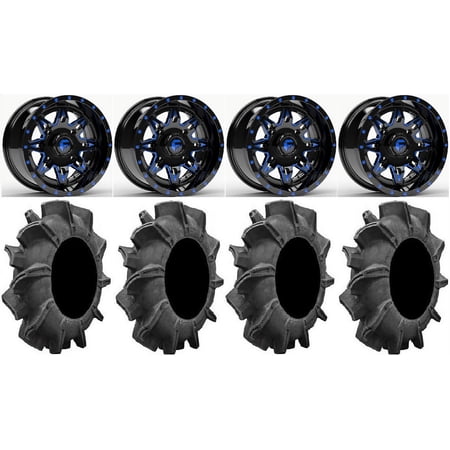 Fuel Lethal Blue 14 Wheels 29.5 Assassinator Tires Sportsman RZR Ranger
