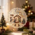 thumbnail image 3 of 2D Flat Acrylic Christmas Hanging Sign 7.87in, Merry Xmas Ornament for Wall Door and Holiday Tree Indoor Mantel Home Decor., 3 of 7
