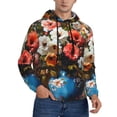 thumbnail image 2 of Picia Elegant Floral Vase Painting Pattern Casual Men's Hoodie - Lightweight Hooded Sweatshirt with Kangaroo Pocket, Comfortable Pullover for Everyday, Travel-3X-Large, 2 of 7