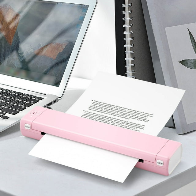 Fridja Clearance Wireless Portable Supports A4 Inkless Mobile IOS android Laptop Portable Printers Wireless For Travel Mobile Office School Home Car Gifts for Friends