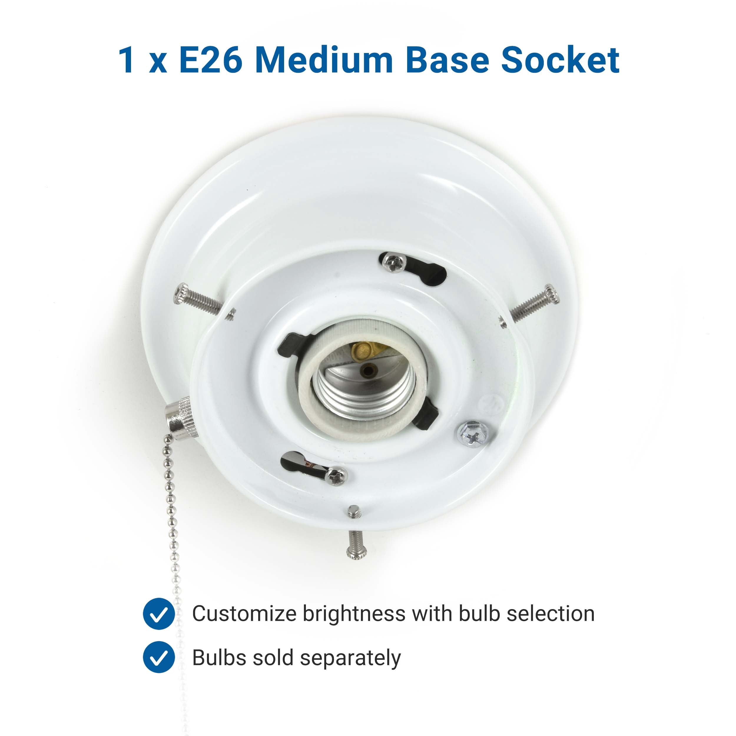 Mainstays 5.9 in Flush Mount Ceiling Light, White Finish, Frosted Glass Shade, Bulb Not Included