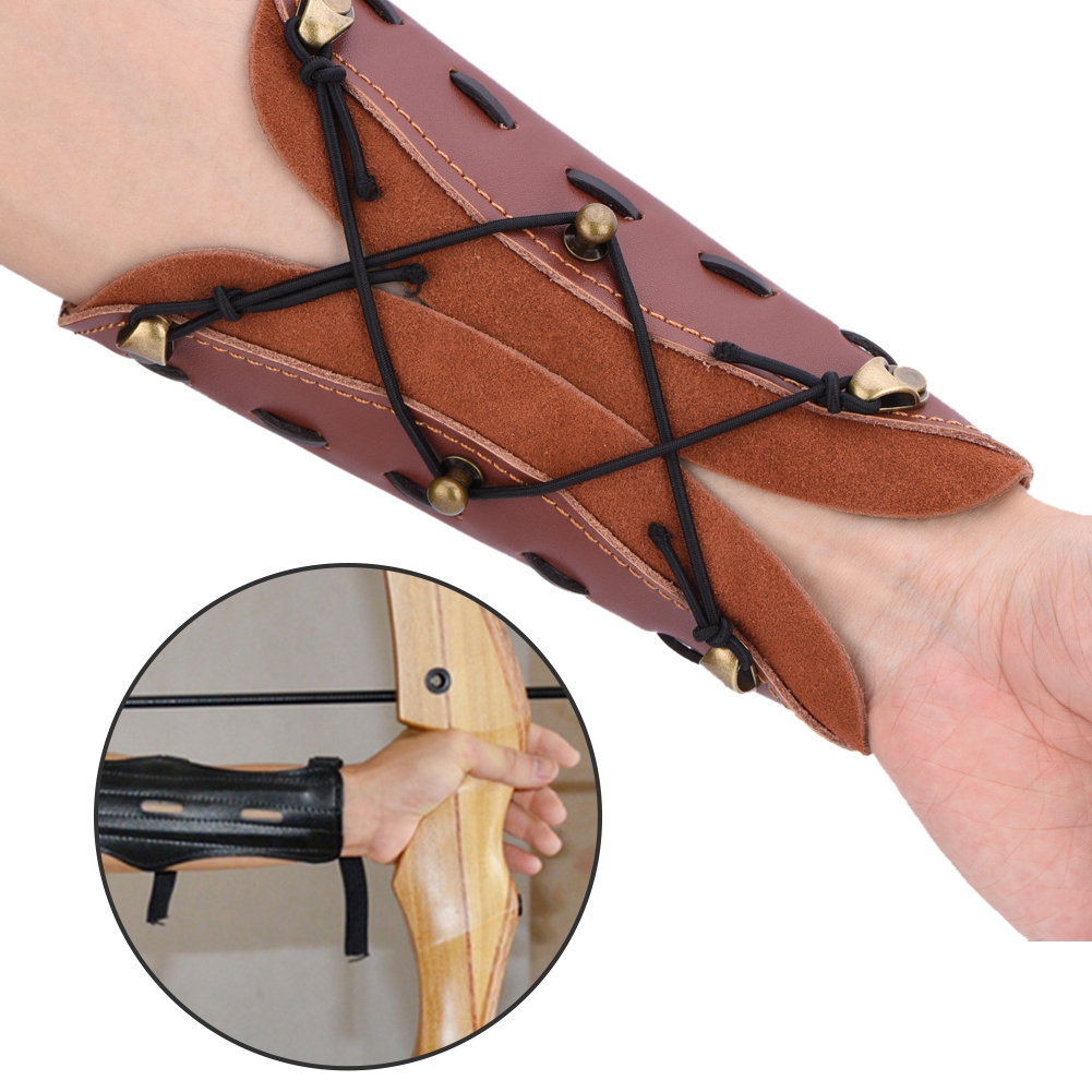LYUMO Safe Strap Armband,Shooting Archery Arrow Leather Arm Guard