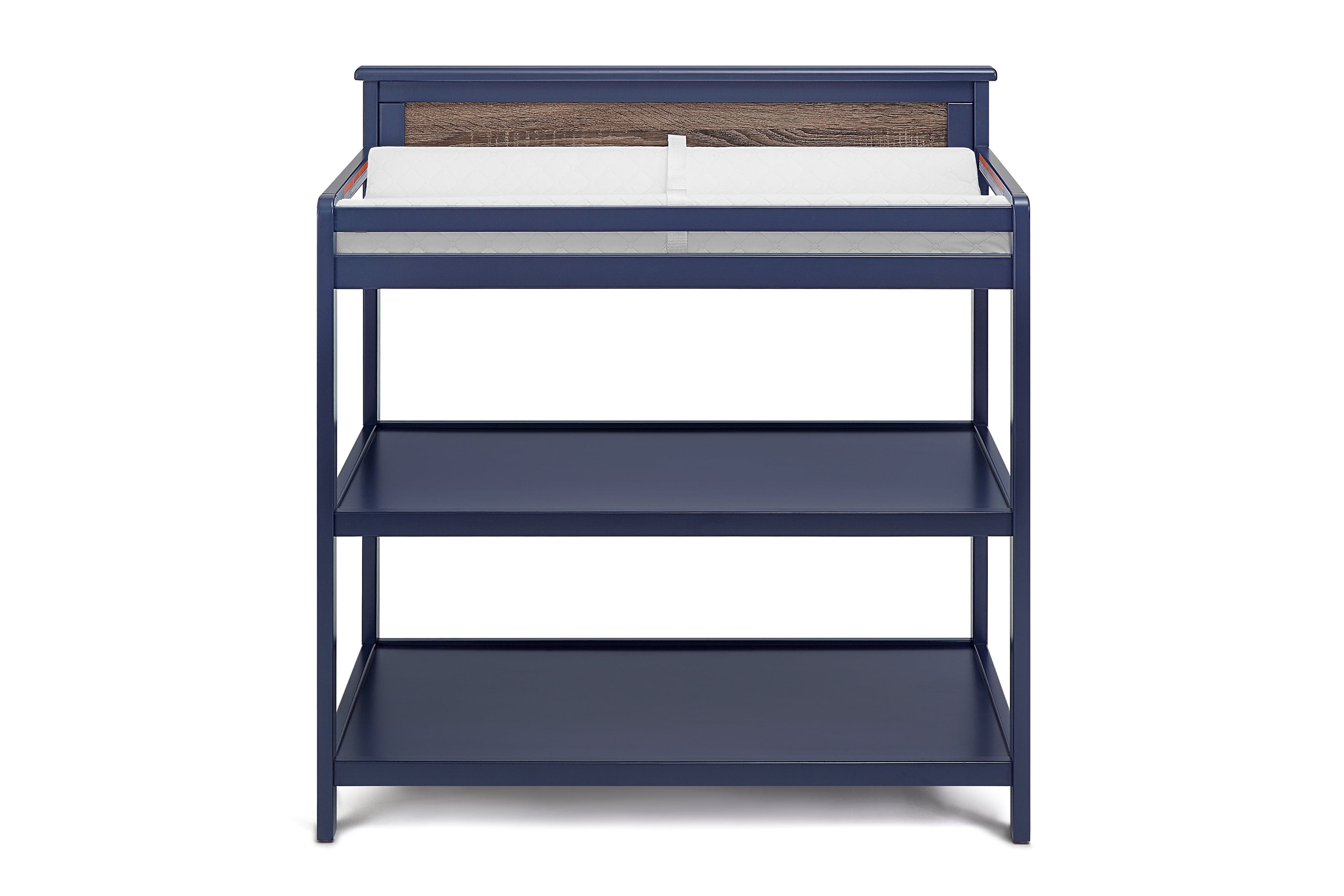 Connelly Changing Table in Midnight Blue and Vintage Walnut Finish
