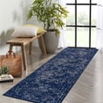 thumbnail image 3 of ZACOO 2x6 Hallway Runner Rug Washable Rug Soft Distressed Rug Non-Slip Low-Pile Rugs for Entryway Boho Area Rug, Navy Blue, 3 of 8