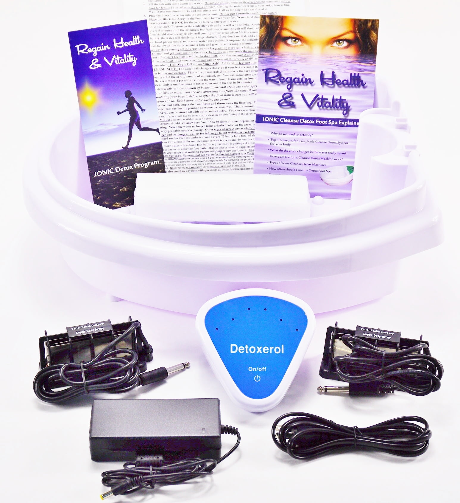Improved Model. Hydro Detox Spa Ion Detox Ionic Foot Bath Spa Chi