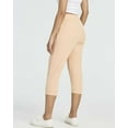 thumbnail image 4 of Real Essentials 3 Pack: Women's Ribbed Capri Jogger Lounge Sweatpants with Pockets Yoga Workout (Available In Plus Size), 4 of 6