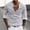 White, variant on Men's Casual Striped Long Sleeved Round Neck Half Button Pullover with Pocket Top Beige
