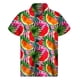 thumbnail image 4 of Camisa hawaiana con estampado de sandía colorida 2024, camisetas de verano de manga corta con botones de frutas estampadas en 3D, ropa para hombre, blusa con solapa, 4 of 5