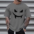 thumbnail image 2 of YDLCAFD Male Print Theme T Shirt Printed Solid Color Short Sleeve Top, 2 of 4