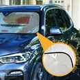 thumbnail image 3 of Yayeee Car Windshield Sun Shade Universal Fit Front Visor Protector, White Abstract Shapes, 3 of 8