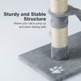 thumbnail image 5 of Cat Scratching Post, 26" Cat Tree with Plush Faux Fur Round Perch, Scratching Sisal Post, Multifunctional Durable Teasing Cat Toys and Furniture, 5 of 11