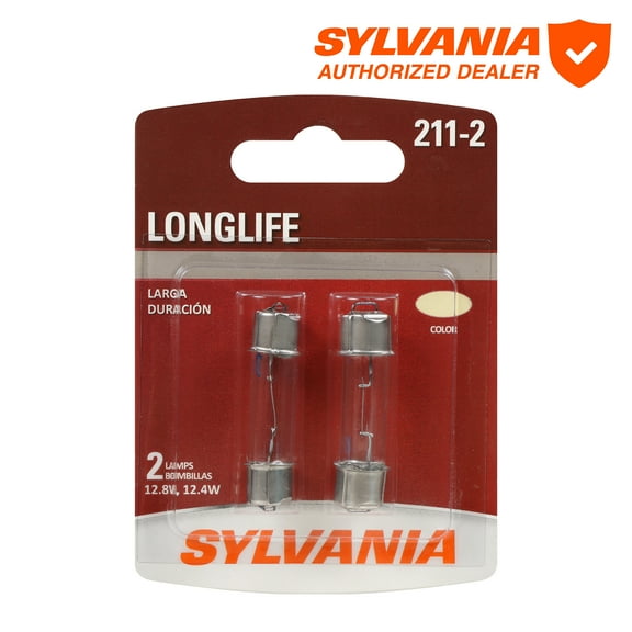 Sylvania 211-2 Long Life Mini Bulb, 2 Pack, Compatible with Multiple Cars