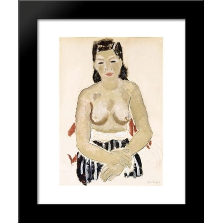 La jupe rayée 20x24 Framed Art Print by Gustave de Smet