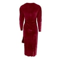 thumbnail image 4 of Women's Christmas Dresses V-Neck Womens Long Sleeve Dresses Red Womens Dress A-line Dress Party Dresses Fall and Winter Dresses for Women, 4 of 6