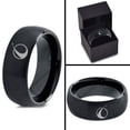 thumbnail image 4 of Tungsten Take Off Space Ship Rocketship Band Ring 8mm Men Women Comfort Fit Black Dome Brushed Polished, 4 of 4
