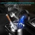 thumbnail image 4 of Cenicero portátil para coche, innovador cenicero sin humo desmontable de acero inoxidable con diseño sellado para viajes en coche, la luz LED azul garantiza un uso fácil durante la noche, 4 of 5