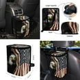 thumbnail image 4 of XYZCANDO Bald Eagle Flag Car Coasters Trash Can Lipstick Cover Handbrake Cover Fender Cover Keychain Seat Belt Cover Armrest Cover Steering Wheel Cover Car Cushion Cover Fashion, 4 of 7