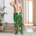 thumbnail image 5 of Uemuo Cute Santa Pattern Men's Wide Leg Palazzo Lounge Pants with Pockets Light Weight Loose Comfy Casual Pajama Pants-XX-Large, 5 of 9