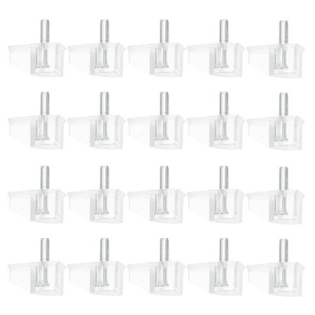 

COSLUS 20pcs Transparent Shelf Support Peg Plastic Cabinet Shelf Pegs Shelf Bracket Pegs 3MM